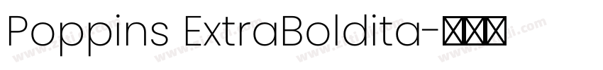 Poppins ExtraBoldita字体转换